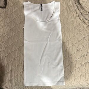 White Sleeveless Tank Top